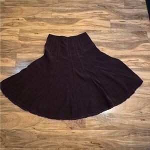 CAbi A-Line Brown Corduroy Skirt Size 4